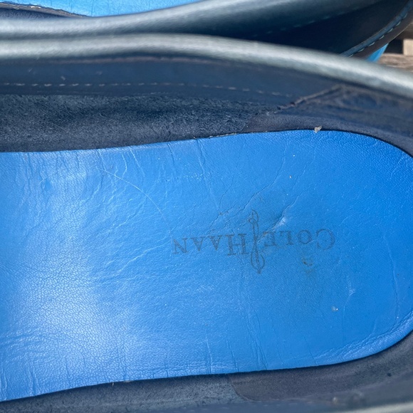 Cole Hahn Blue Grey Comfy Leather Loafers - Picture 5 of 8